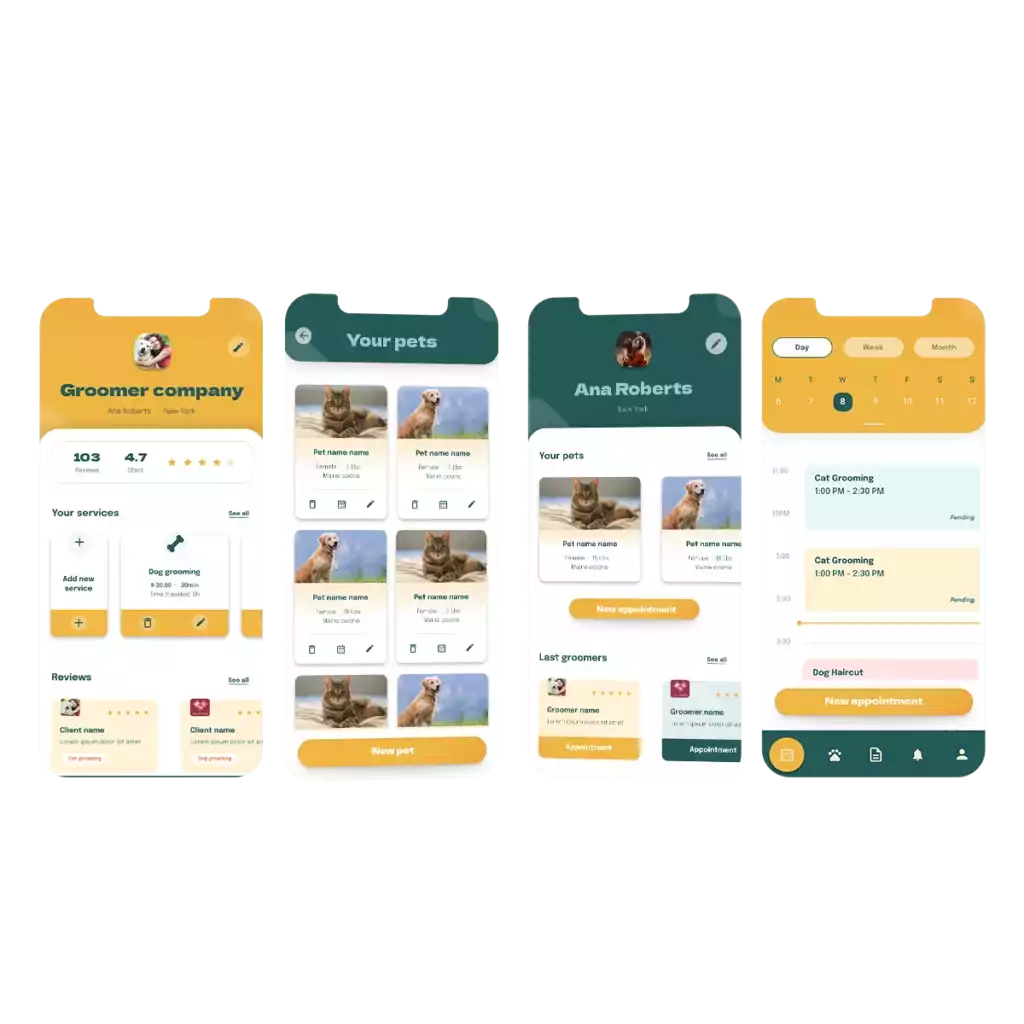 Nearshore App Development - Pet Grooming app